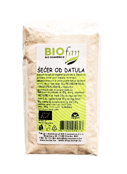 Šećer od Datula 400g | BIOfan Shop - Organska hrana